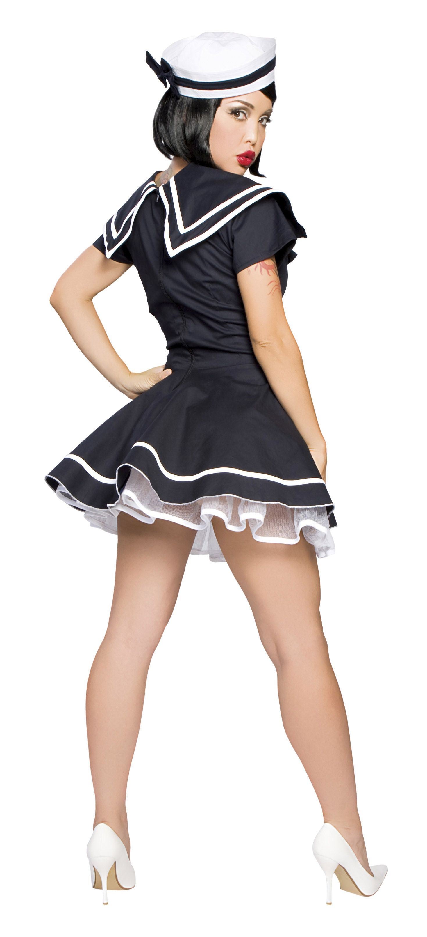 Pinup Captain Woman Sailor Costume by Roma Costumes only at  TeeJayTraders.com - Image 2