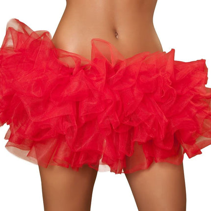 Red Fluffy Mini Ruffled Women Petticoat by Roma Costumes only at  TeeJayTraders.com