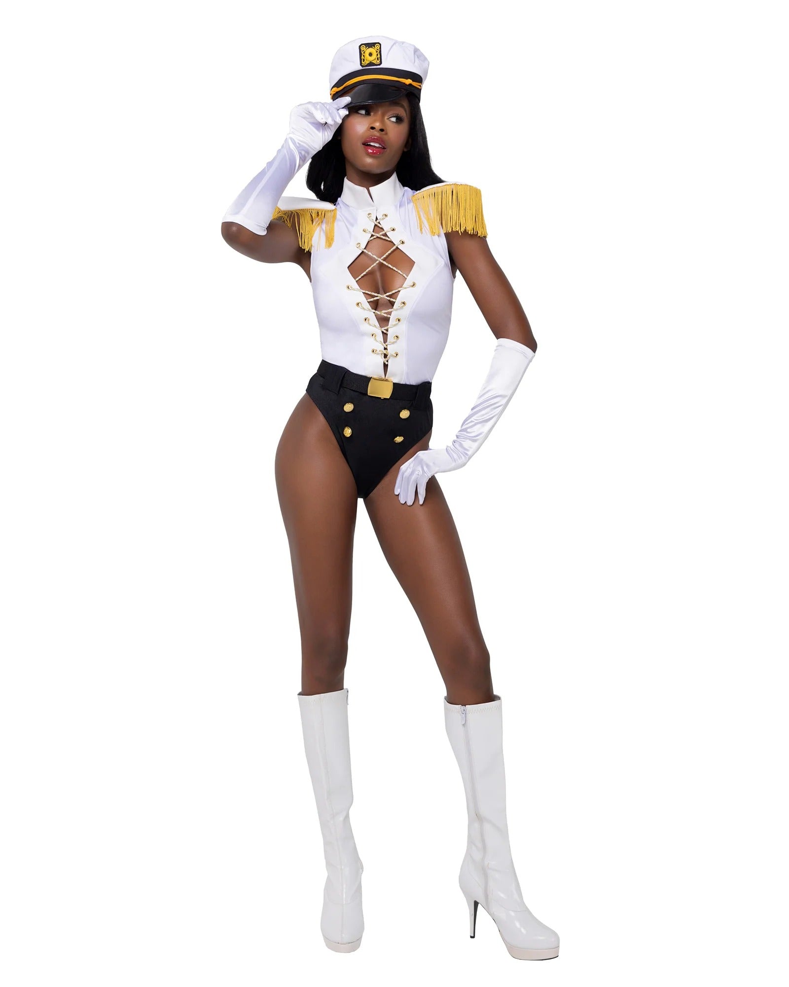 Nautical Sailor Captain Women Costume by Roma Costumes only at  TeeJayTraders.com
