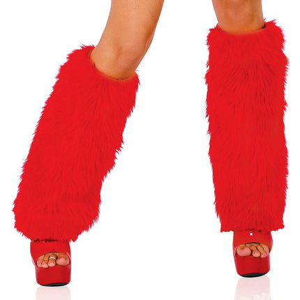 Deluxe Furry Red Leg Warmers by Roma Costumes only at  TeeJayTraders.com