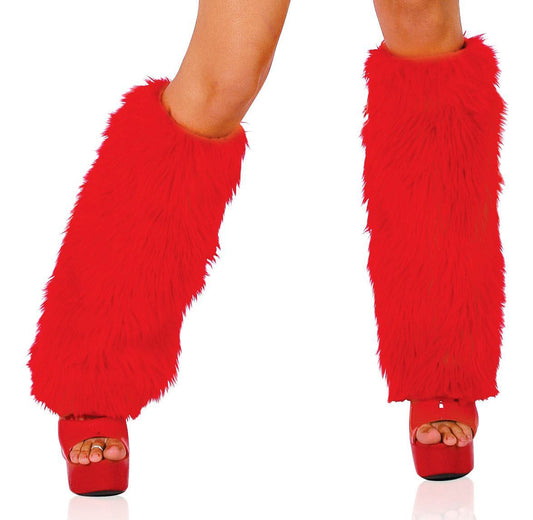 Deluxe Furry Red Leg Warmers by Roma Costumes only at  TeeJayTraders.com