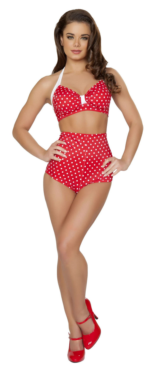 Red And White Polka Dot High Waisted Short by Roma Costumes only at  TeeJayTraders.com