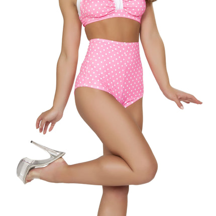 Sexy Pin Up Halter Pink And White Women Top by Roma Costumes only at  TeeJayTraders.com - Image 2