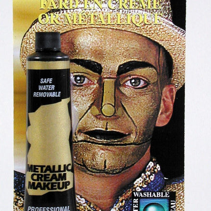 Gold Metallic Cream Makeup by Rubies Costumes only at  TeeJayTraders.com - Image 2