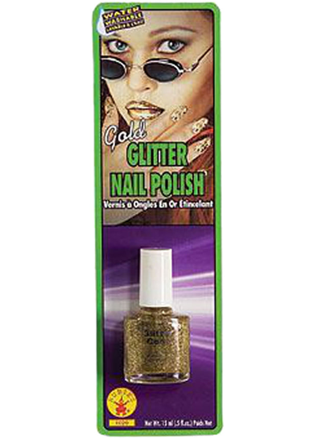 Gold Glitter Nail Polish by Rubies Costumes only at  TeeJayTraders.com