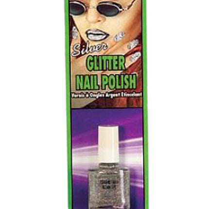Silver Glitter Nail Polish by Rubies Costumes only at  TeeJayTraders.com