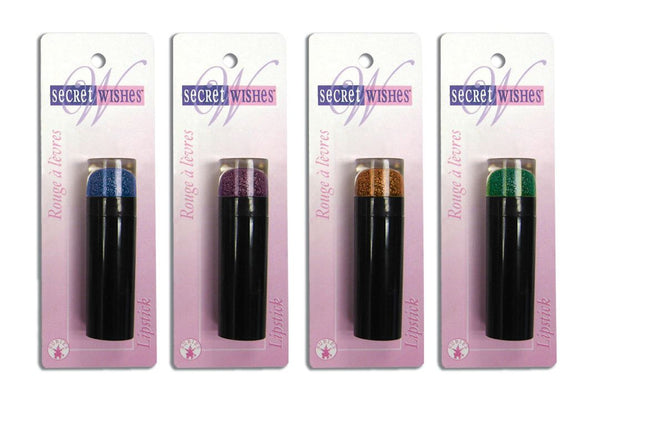 Purple Glitter Secret Wishes Lipstick by Rubies only at  TeeJayTraders.com