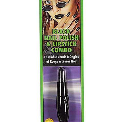 Black Nail Polish And Lipstick Combo by Rubies only at  TeeJayTraders.com