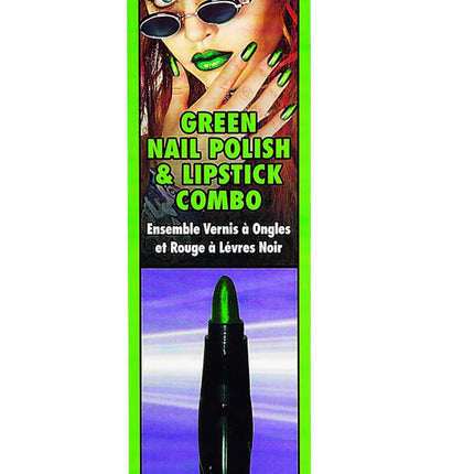 Green Nail Polish And Lipstick Combo by Rubies Costumes only at  TeeJayTraders.com