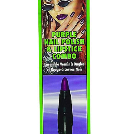 Purple Nail Polish And Lipstick Combo by Rubies Costumes only at  TeeJayTraders.com