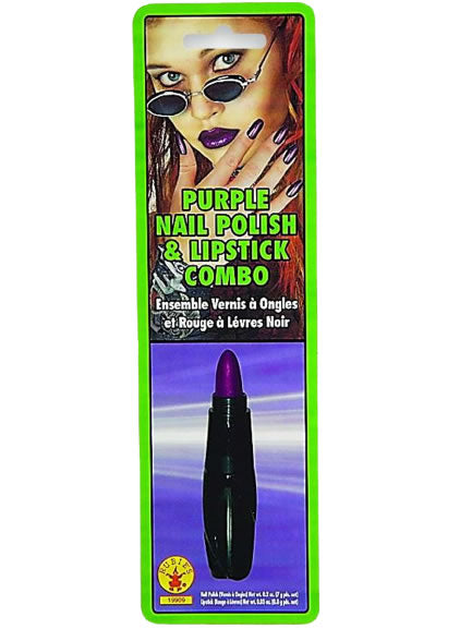 Purple Nail Polish And Lipstick Combo by Rubies Costumes only at  TeeJayTraders.com