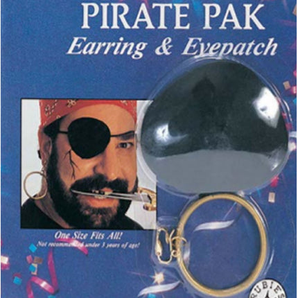 Pirate Earring And Eyepatch by Rubies Costumes only at  TeeJayTraders.com
