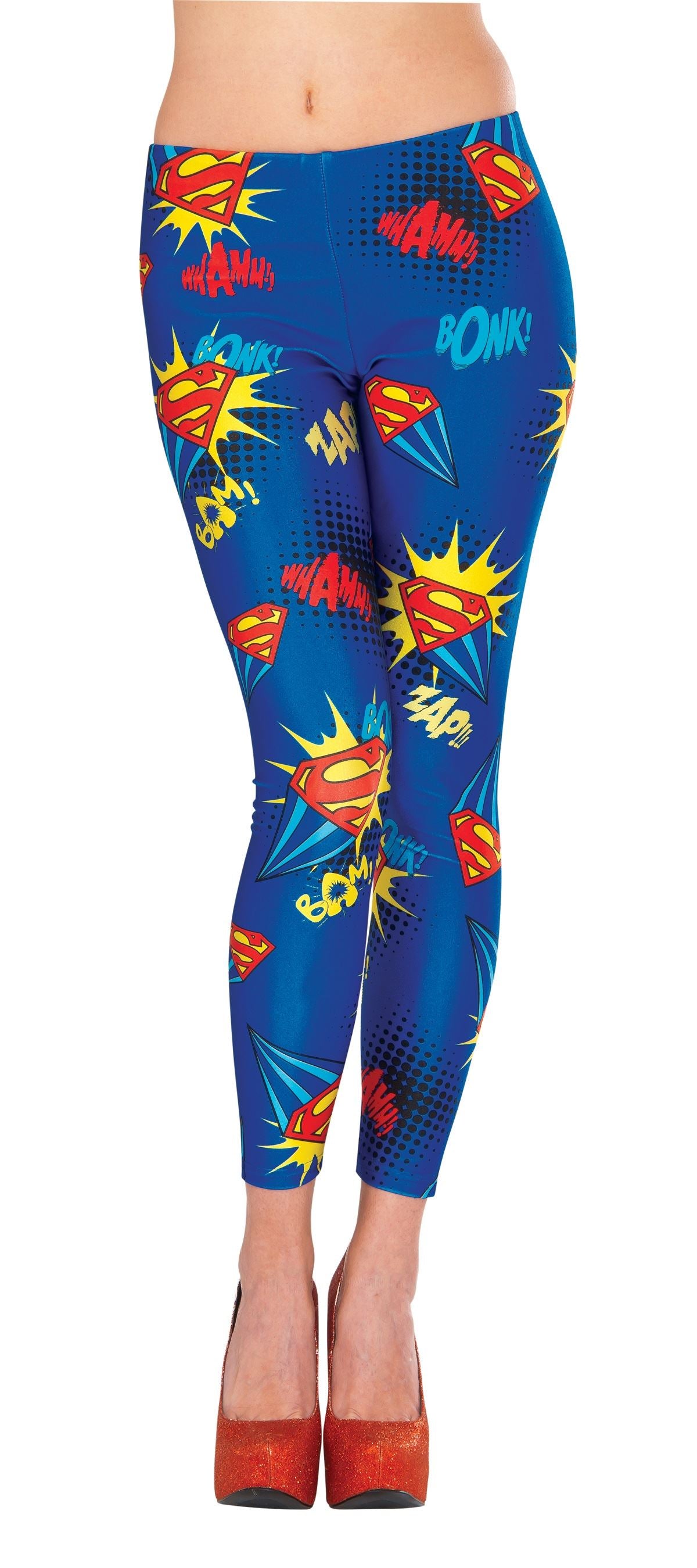 Supergirl Woman Leggings by Rubies Costumes only at  TeeJayTraders.com