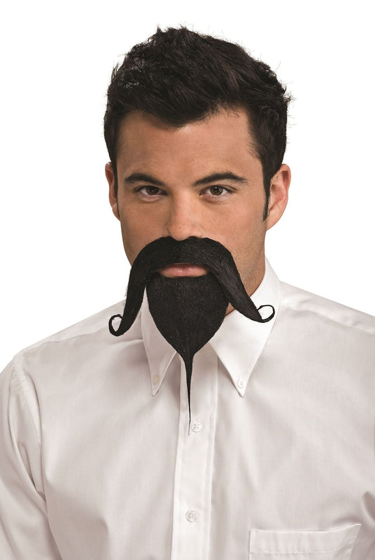 Cowboy Handlebar Beard And Moustache by Rubies Costumes only at  TeeJayTraders.com