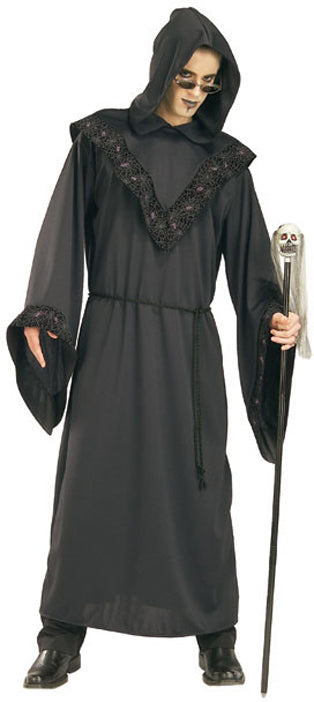 Hooded Black Spider Robe Men Costume by Rubies Costumes only at  TeeJayTraders.com