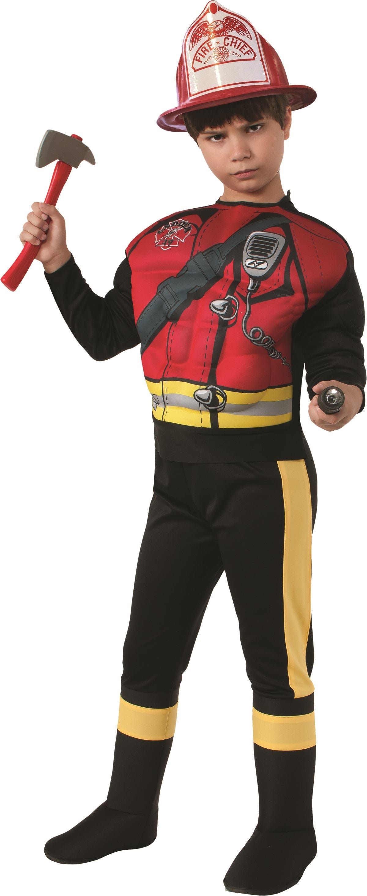 Fireman Deluxe Boys Daily Hero Costume by Rubies Costumes only at  TeeJayTraders.com