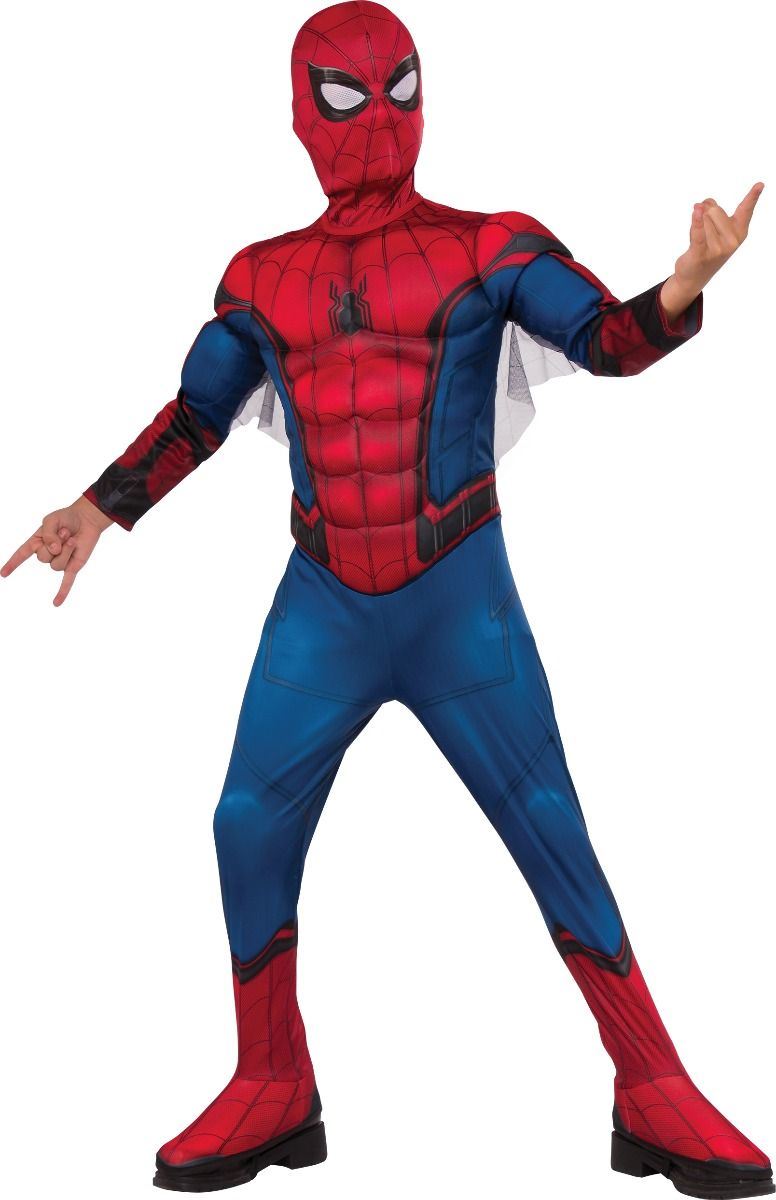 Homecoming Spider Man Deluxe Muscle Boys Costume by Rubies Costumes only at  TeeJayTraders.com