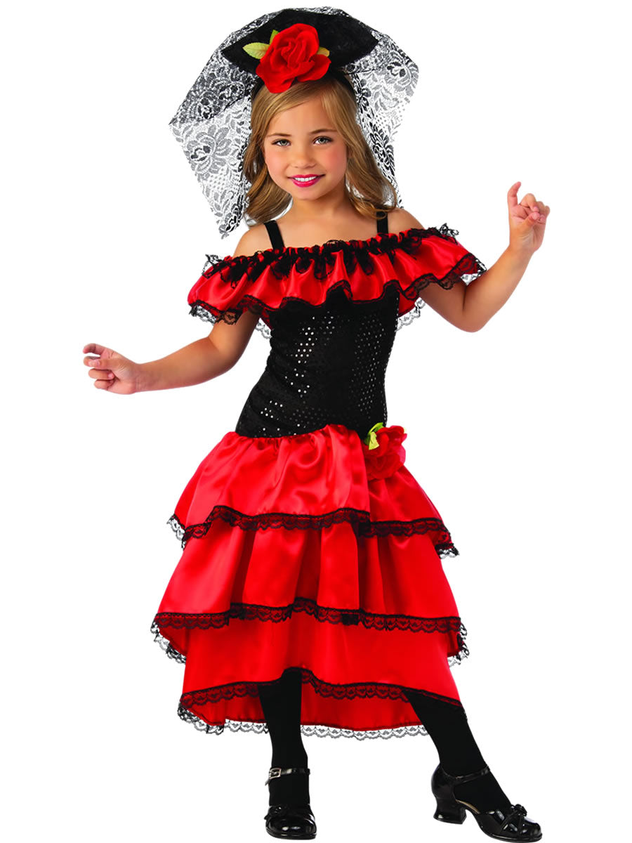 Spanish Dancer Girls Costume by Rubies Costumes only at  TeeJayTraders.com