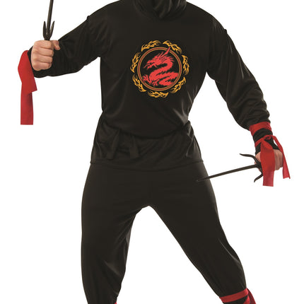 Black Ninja Men Costume by Halloween Resource Center only at  TeeJayTraders.com