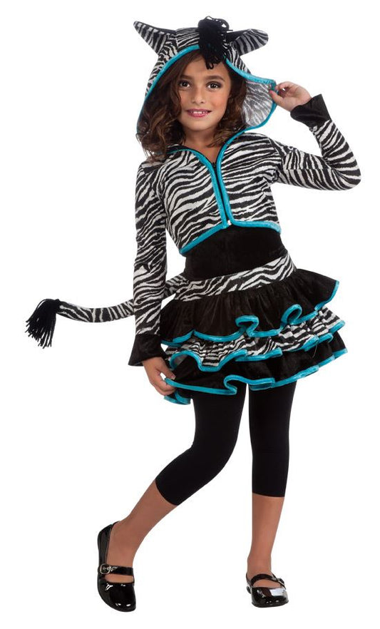 Zebra Hoodie Girls Costume by Rubies Costumes only at  TeeJayTraders.com