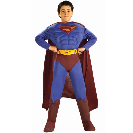 Superman Returns Deluxe Muscle Boys Costume by Rubies Costumes only at  TeeJayTraders.com