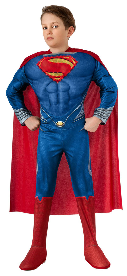 Super Man Boys Muscle Light Up Costume by Rubies only at  TeeJayTraders.com