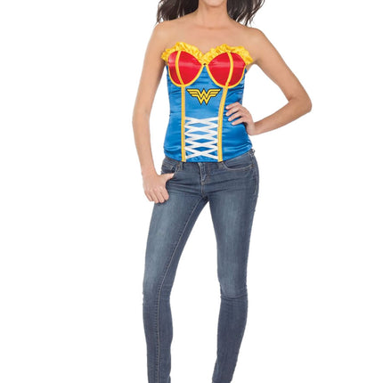 Wonder Woman Corset Woman Costume by Rubies Costumes only at  TeeJayTraders.com