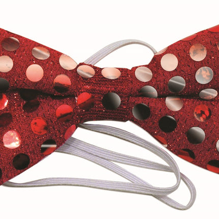 Sequin Bow Tie Red by Rubies only at  TeeJayTraders.com
