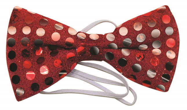 Sequin Bow Tie Red by Rubies only at  TeeJayTraders.com