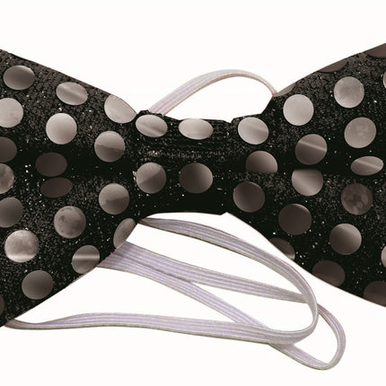 Sequin Bow Tie Black by Rubies only at  TeeJayTraders.com