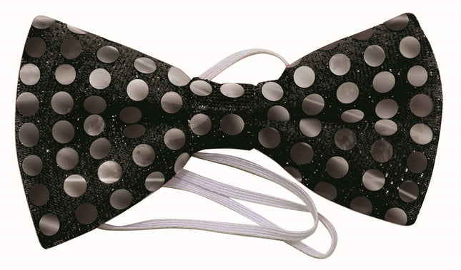 Sequin Bow Tie Black by Rubies only at  TeeJayTraders.com