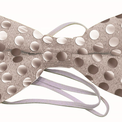 Sequin Bow Tie Silver by Rubies only at  TeeJayTraders.com