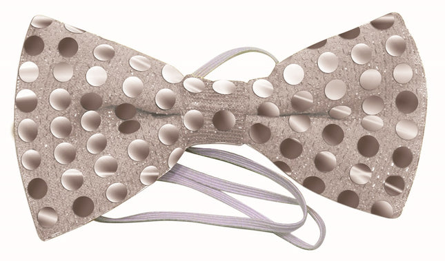 Sequin Bow Tie Silver by Rubies only at  TeeJayTraders.com
