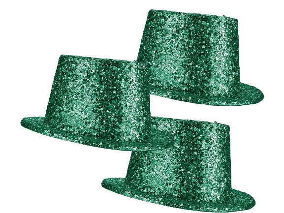 Glitter Top Hat Green by Rubies only at  TeeJayTraders.com