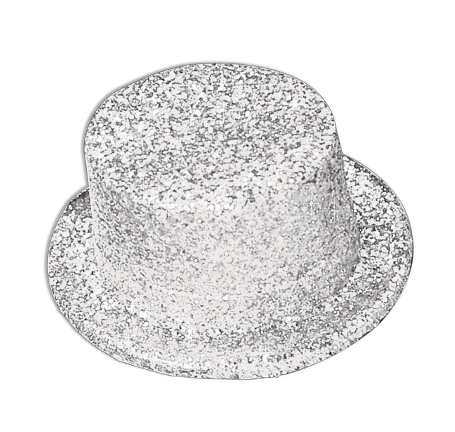 Glitter Top Hat White by Rubies only at  TeeJayTraders.com