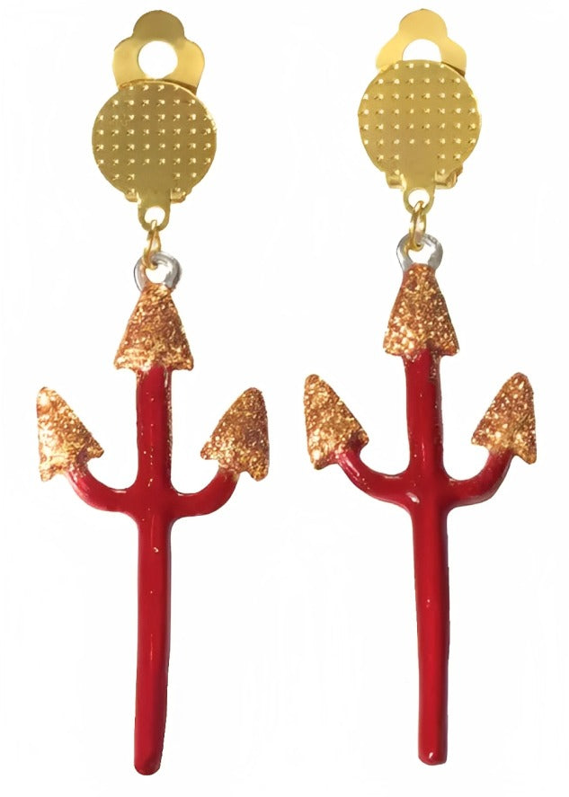Devil Temptation Women Pitchfork Earrings by Halloween Resource Center only at  TeeJayTraders.com
