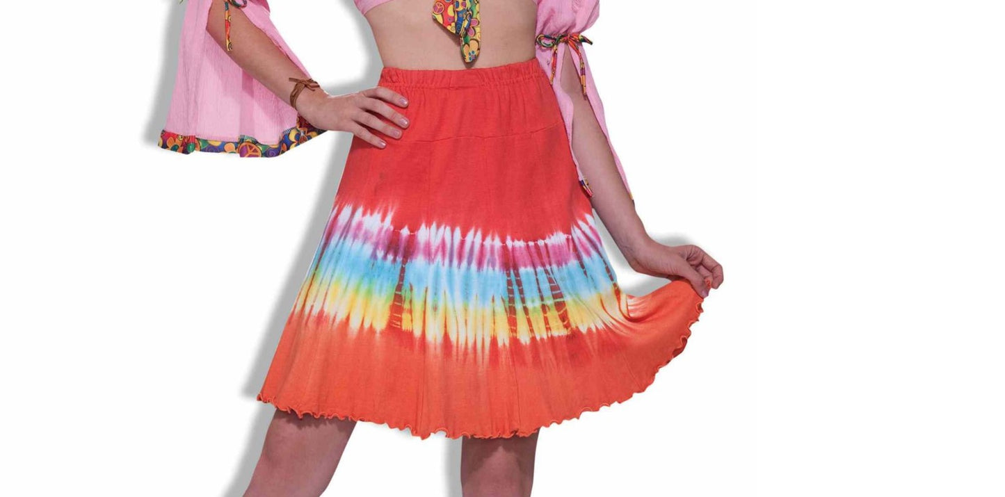 Dream Hippie Tie Dye Women Mini Skirt by Halloween Resource Center only at  TeeJayTraders.com - Image 2