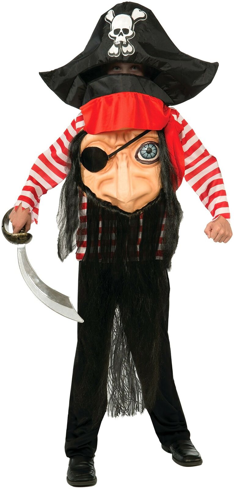 Big Face Buccaneer Adventure Boys Costume by Halloween Resource Center only at  TeeJayTraders.com