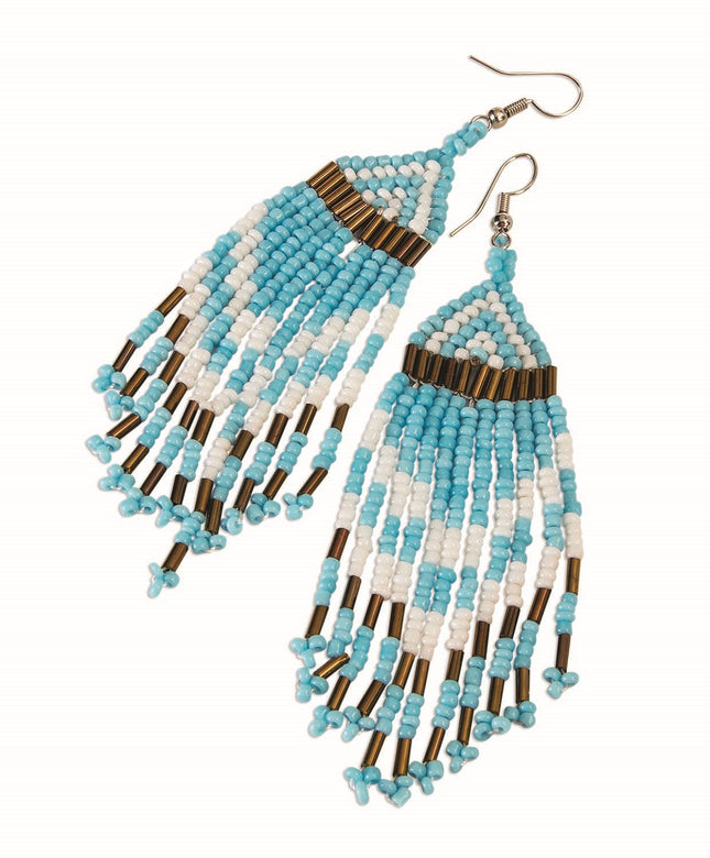 Beadwork Earring Blue by Rubies only at  TeeJayTraders.com