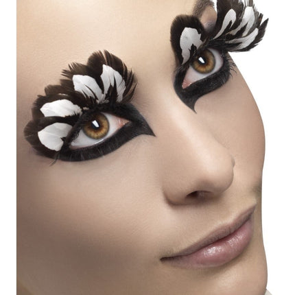 Feather Eye Lashes Brown by Smiffy Costumes only at  TeeJayTraders.com