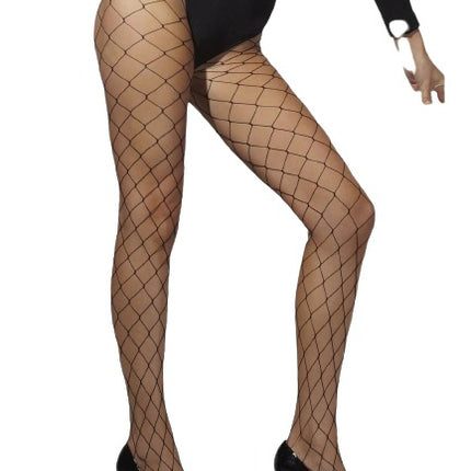 Diamond Net Women Tights Black by Smiffy Costumes only at  TeeJayTraders.com