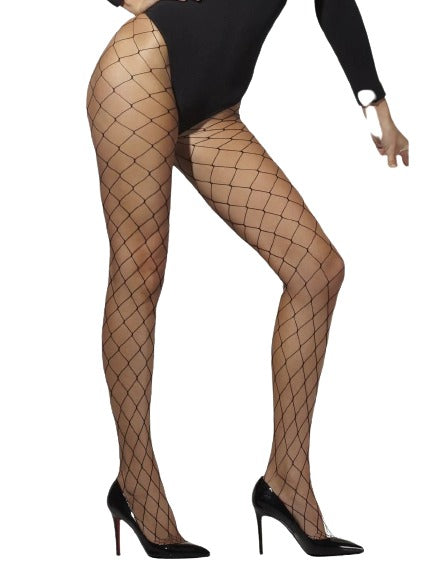 Diamond Net Women Tights Black by Smiffy Costumes only at  TeeJayTraders.com