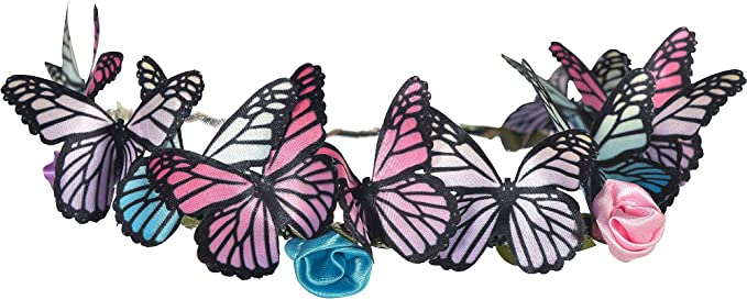 Butterfly Fantasy Headwreath Multicolor by Amscan only at  TeeJayTraders.com