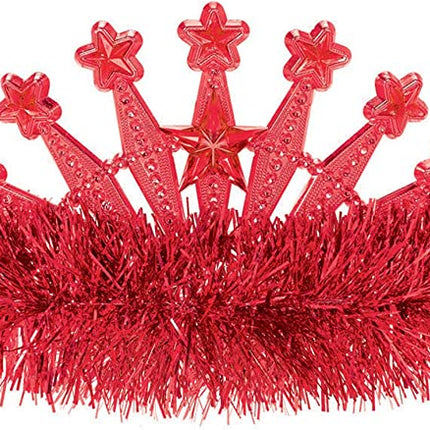 Stars Gem and Tinsel Fringed Crown Tiara by Amscan only at  TeeJayTraders.com