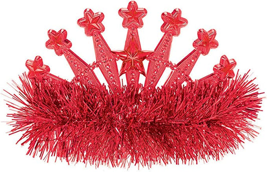 Stars Gem and Tinsel Fringed Crown Tiara by Amscan only at  TeeJayTraders.com