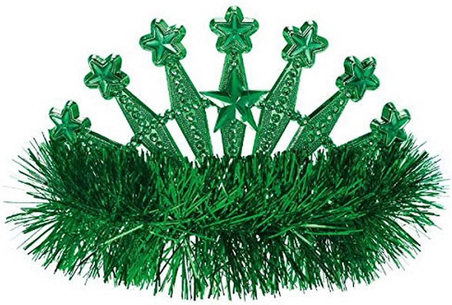 Stars Gem and Tinsel Fringed Crown Green Tiara by Amscan only at  TeeJayTraders.com