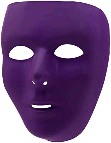 Full Face Mask Purple by Amscan only at  TeeJayTraders.com - Image 2