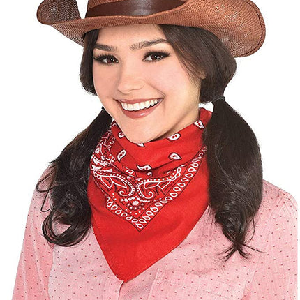 Western Burlap Cowboy Hat Brown by Amscan only at  TeeJayTraders.com - Image 2