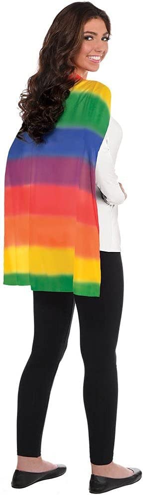 Rainbow Stripes Costume Cape by Amscan only at  TeeJayTraders.com