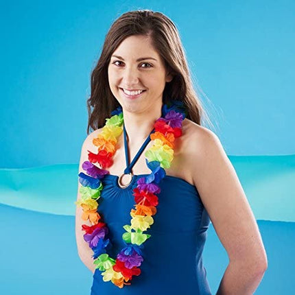 Hawaiian Lei Rainbow by Amscan only at  TeeJayTraders.com - Image 3